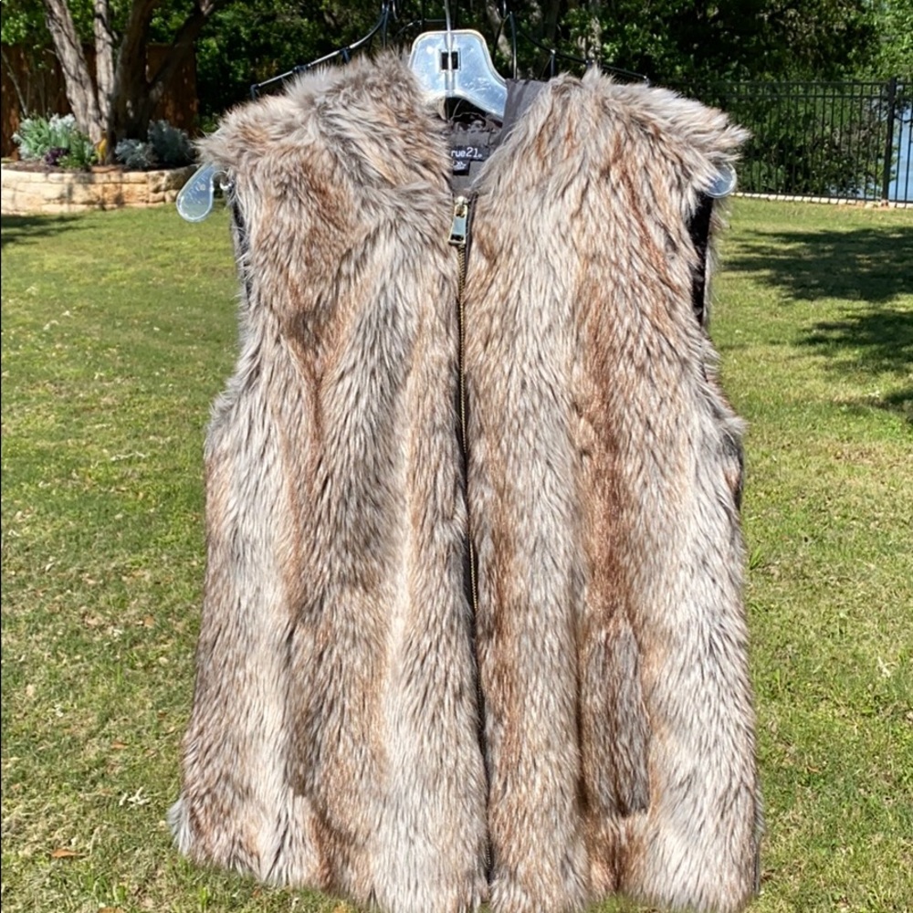 Faux fur vest